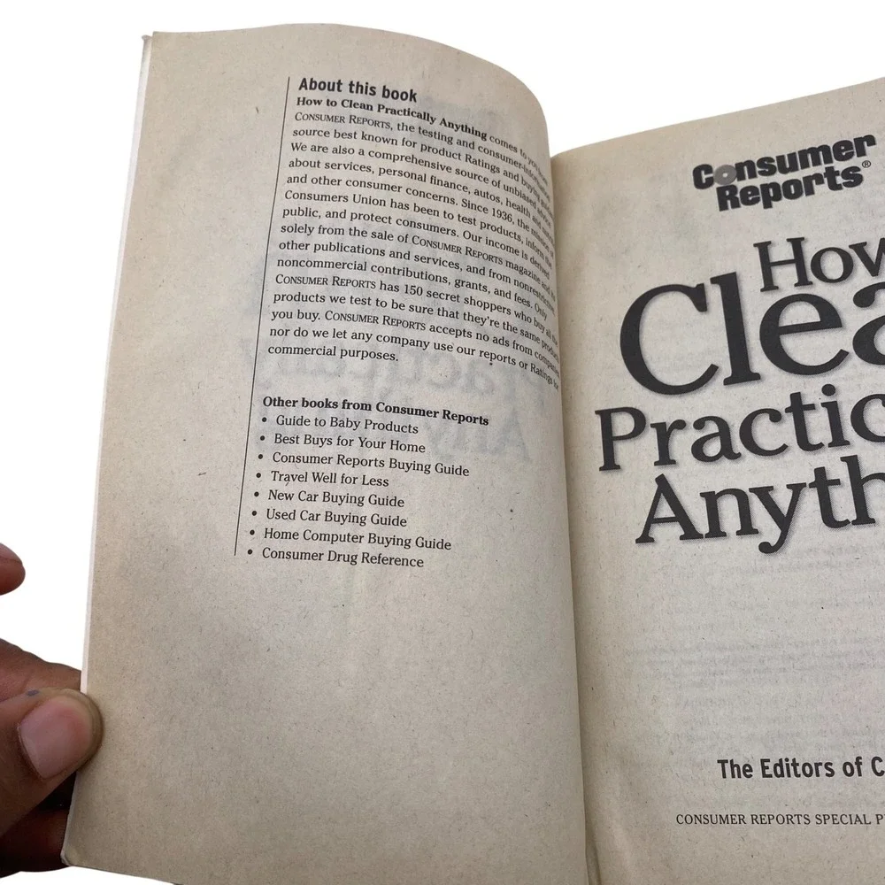 How‎ To Clean Practically Anything Paperback Book By Consumer Reports